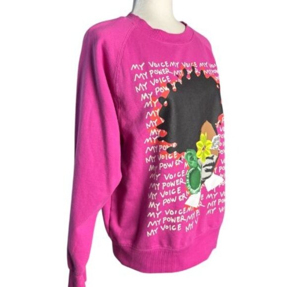 Black History Month "My Voice My Power" Sweatshirt Pride and Culture Womens Sz M - Picture 4 of 7